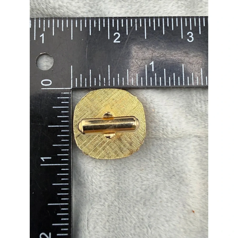 Vintage Cufflinks Set Tie Pin‎ Gold Tone